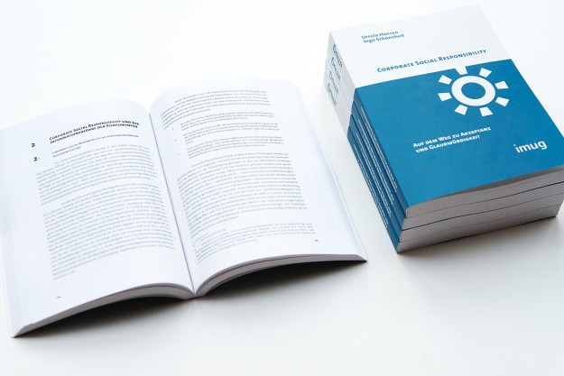Corporate Social Responsibility Gestaltung und Satz von Titel und Inhalt des Jubiläumsbuches zum 20 Jährigen Bestehen des „imug Istituts / Hannover“ 2012